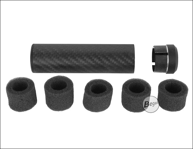 BEGADI - Begadi Supersonic 9/45 Lightweight Carbon Silencer - 14mm CCW,  16mm CW, 12mm CCW, 11mm CCW