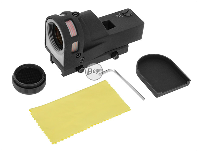 Foto des kompletten Lieferumfangs inklusive Inbusschlüssel und Putztuch