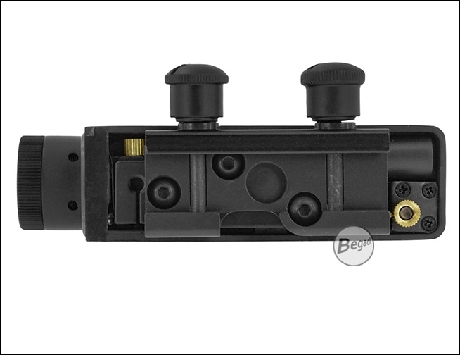 Draufsicht auf die Gehäuseoberseite des Begadi RX6 Visiers