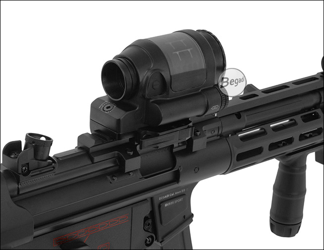 SRS Visier mit Killflash auf Airsoft Waffe