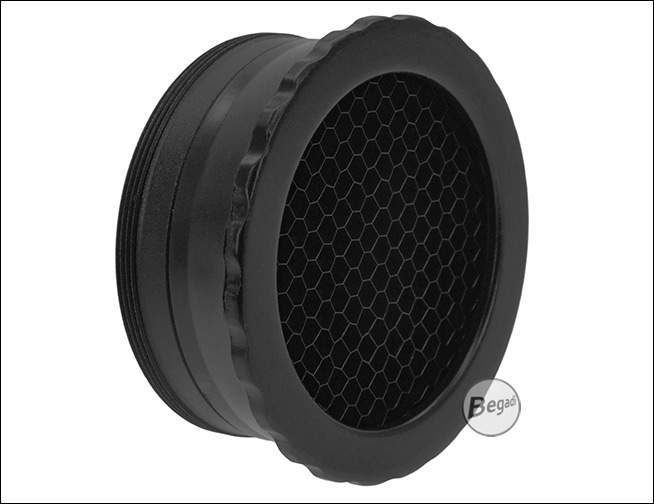 Aluminium Killflash für SRS Visier - Seitenansicht Gewinde