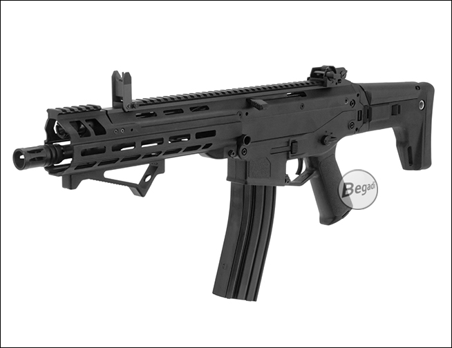 Begadi CNC Alu Ergonomic Fore Grip mit QD Sling Aufnahme im montierten Zustand