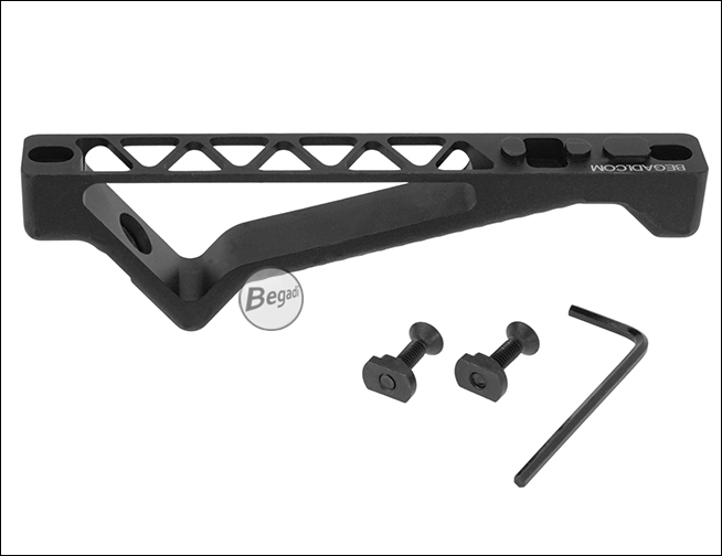 Seitliche Ansicht des Begadi CNC Alu Ergonomic Fore Grip mit angewinkelter Form