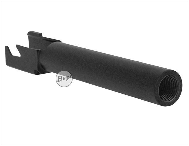 Rückwärtige Ansicht der Mechanik-Aufnahme des 110mm langen ICS SAR9 Außenlaufs