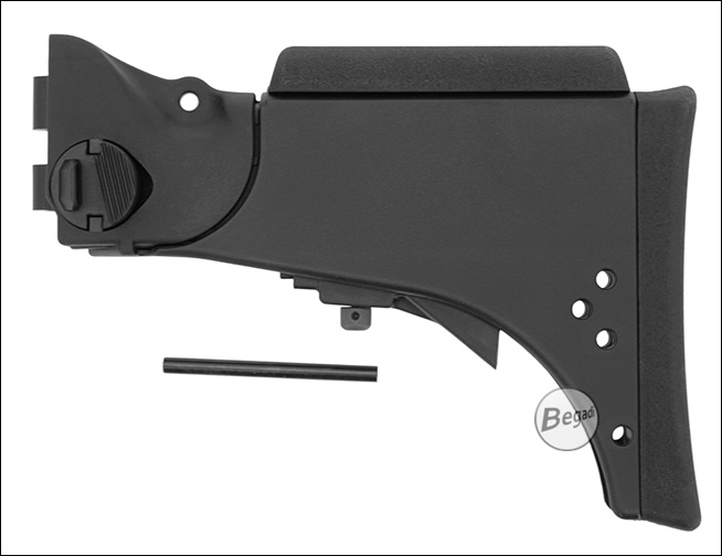 S&T MOD36 KV Large Battery Schulterstütze - Seitenansicht ausgeklappt