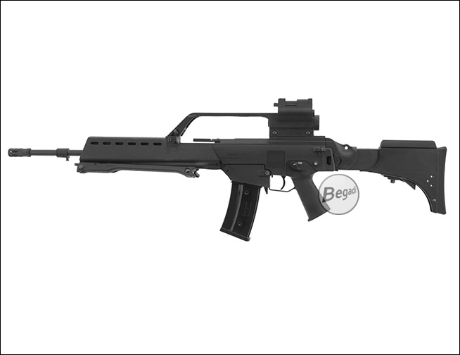 S&T MOD36 KV Large Battery Schulterstütze - Detailansicht der Passform am Gehäuse