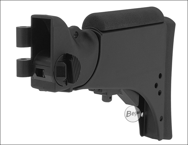 S&T MOD36 KV Large Battery Schulterstütze - geöffnetes Akkufach Ansicht 1