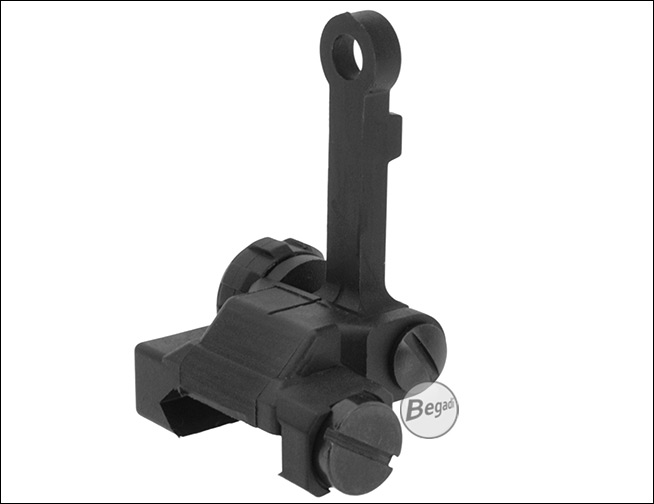 Nylon Fiber Folding Rear Aperture Sight - Seitenansicht hochgeklappt