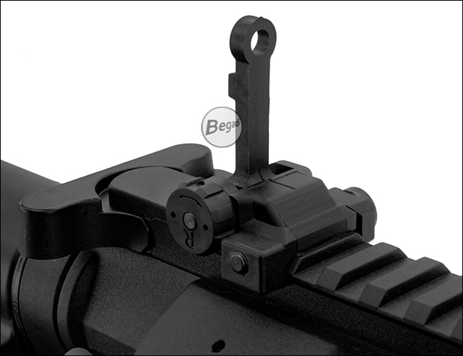 Folding Rear Aperture Sight - Detailansicht Materialoberfläche Nylon Fiber