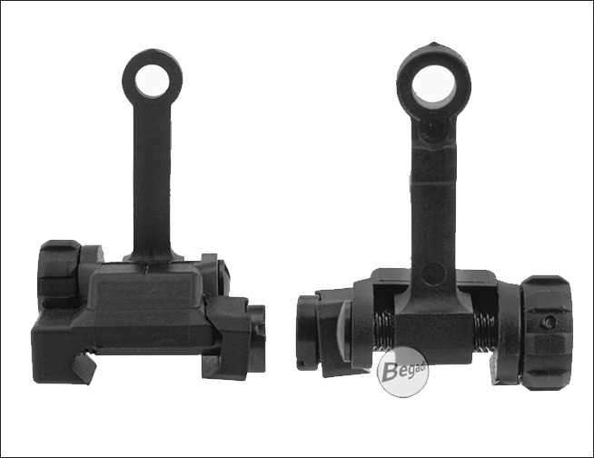 Klappvisierung aus Nylon Fiber - Detailansicht der Kimme