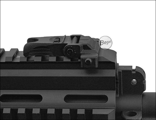 Nylon Fiber Front Sight - Demonstration der flachen Bauweise am Handschutz