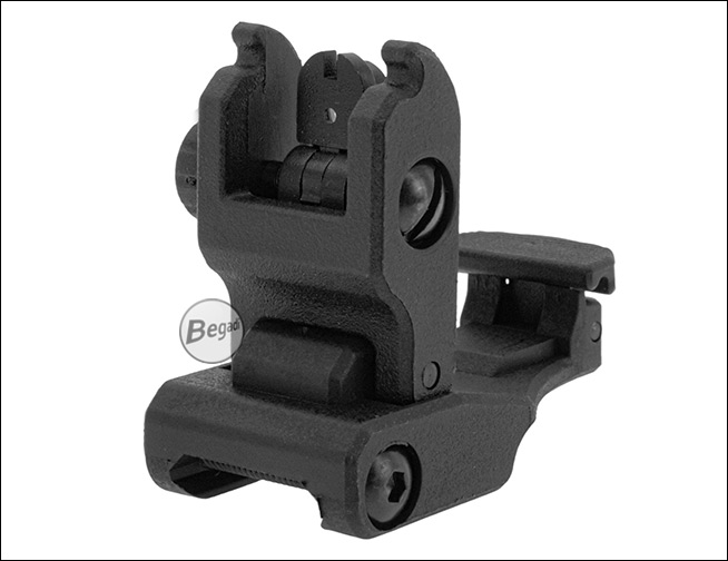 Nylon Fiber FlipUp Dual Aperture Rear Sight - Taktische Klappvisierung Seitenansicht