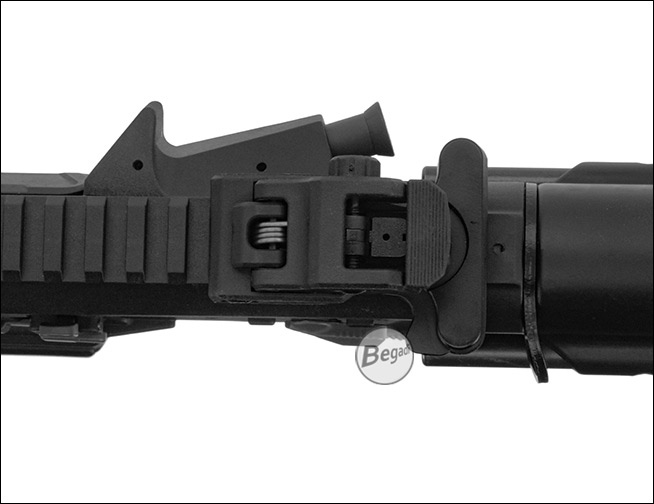 Nylon Fiber FlipUp Sight - Montageposition auf der 21mm Toprail