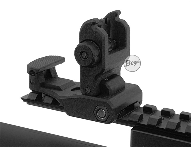 Nylon Fiber Visierung - Demonstration der stabilen Arretierung