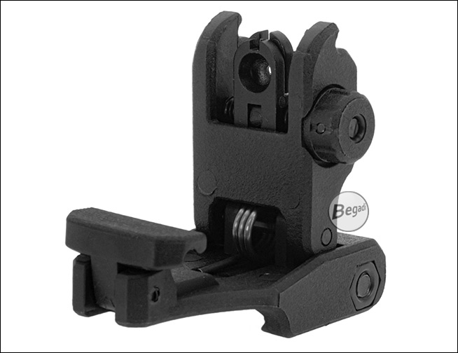 Tactical Rear Sight - Detail der seitlichen Verstellschraube für Windage