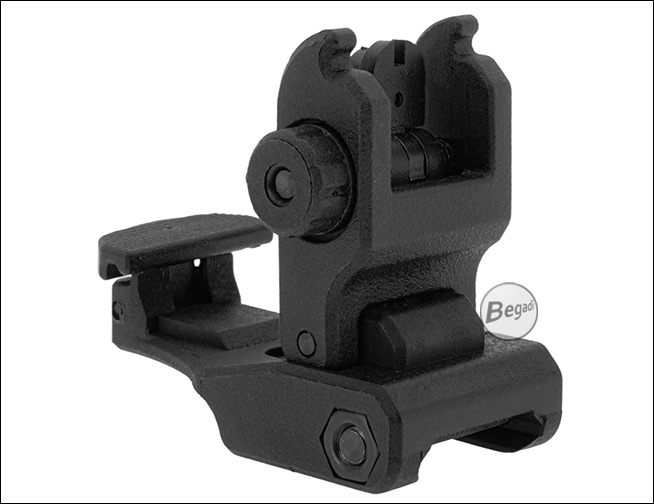 Nylon Fiber Visierung - Ansicht des Federdruck-Klappmechanismus