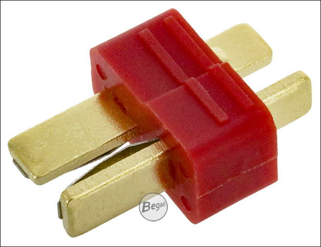 Deans T-Stecker in Rot, männlich – Produktansicht 1