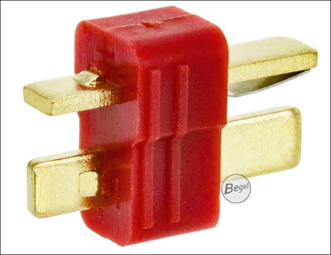 Deans T-Stecker in Rot, männlich – Produktansicht 3