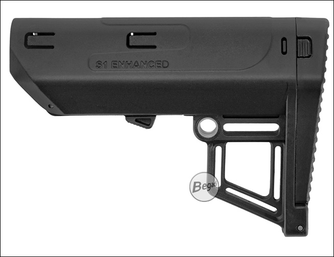 Begadi S1 Enhanced Stock - Seitenansicht des taktischen M4 Schafts