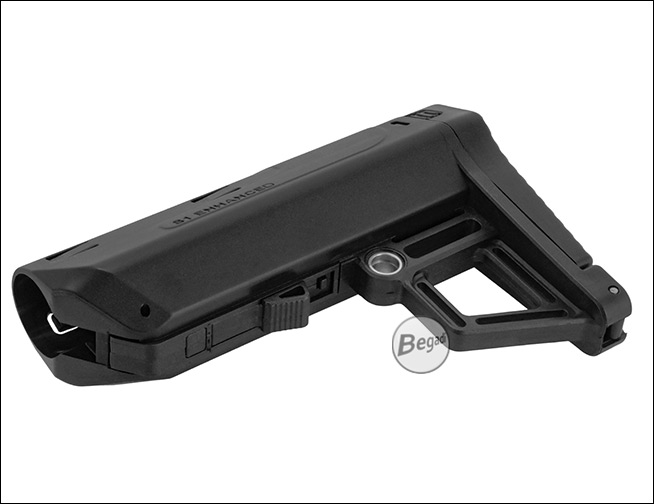 Begadi S1 Enhanced Stock - Komplette Seitenansicht Schwarz