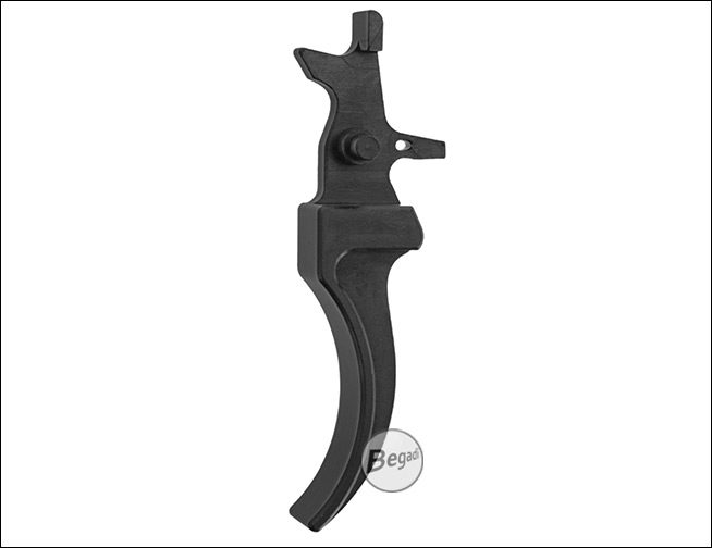 Begadi CNC MOD5 AEG Curved Trigger schwarz – Gesamtansicht