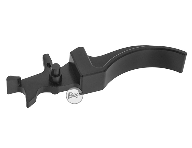 Begadi CNC MOD5 AEG Curved Trigger schwarz – Vorderansicht