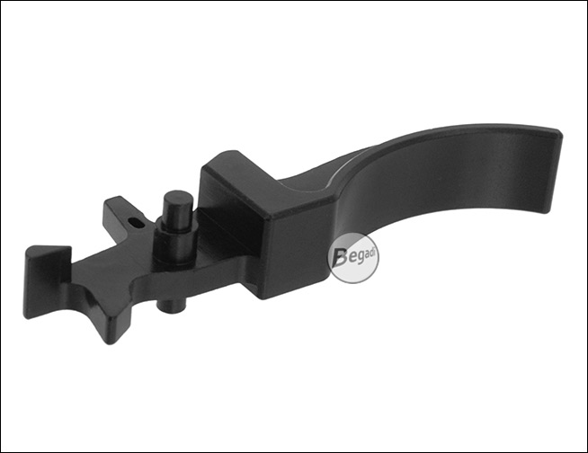 Begadi CNC MOD5 AEG Curved Trigger schwarz – Detailansicht Rückseite
