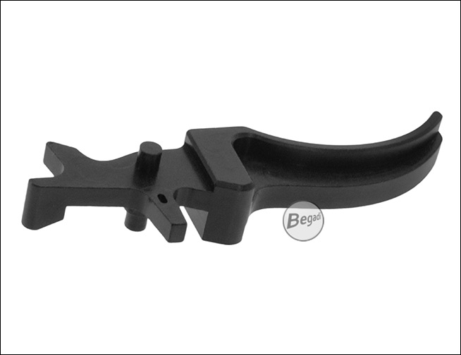 Begadi CNC MOD5 AEG Curved Trigger schwarz – Detailansicht Befestigung