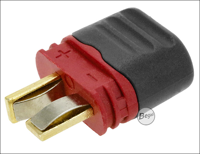 DEAN / T-Stecker, 2teilig, männlich, vergoldet, mit Isolierkappe – Produktansicht 1