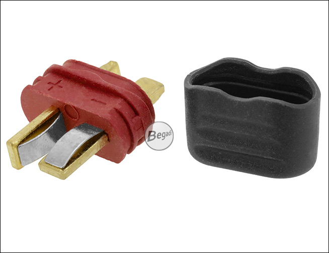 DEAN / T-Stecker, 2teilig, männlich, vergoldet, mit Isolierkappe – Produktansicht 4