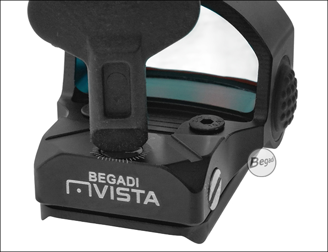 Begadi Vista mit eingesetztem Einstelltool an der Schraube zur Höhenverstellung