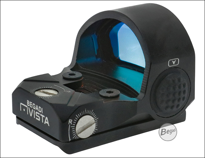 Begadi Compact Red Dot Vista mit Pistolenadapter und seitlicher Einstellschraube