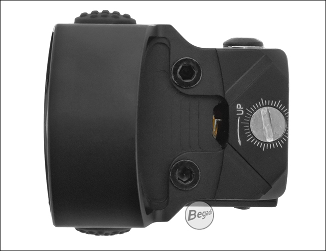 Begadi Compact Red Dot Vista von oben mit Schraube zur Höhenverstellung