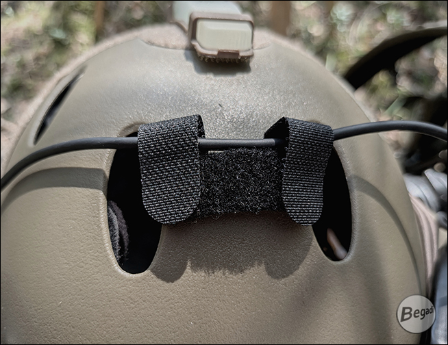 Begadi HS1 Headset in Olive – Anwendungsbeispiel mit Helmmontage