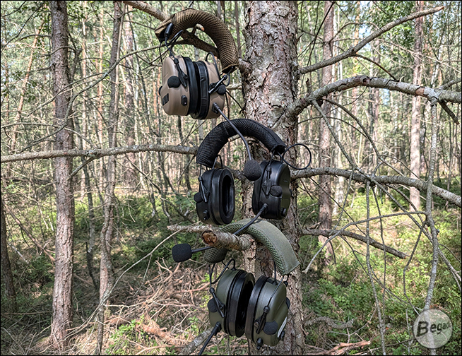 Begadi HS1 Headset in Olive – Anwendungsbeispiel mit Kopfbügel
