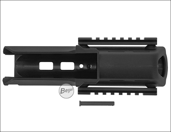 Innenansicht des Handguards zur Akku-Unterbringung