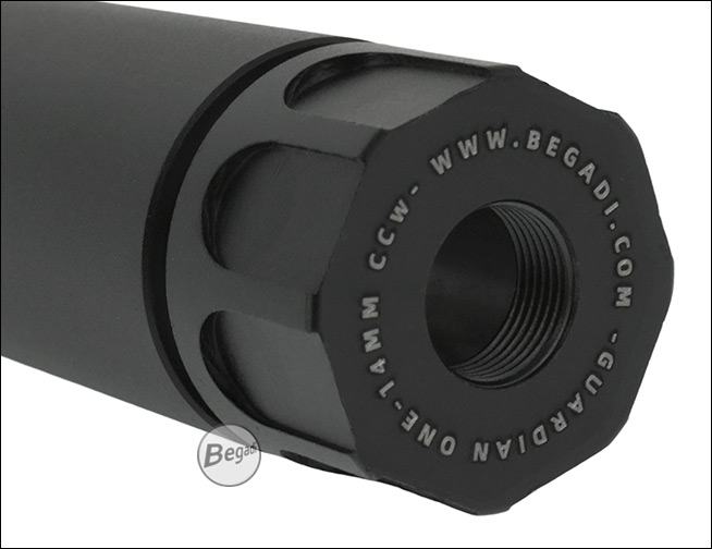 Begadi "Guardian One" Aluminium Silencer mit 14mm CCW Gewinde - Produktansicht 5