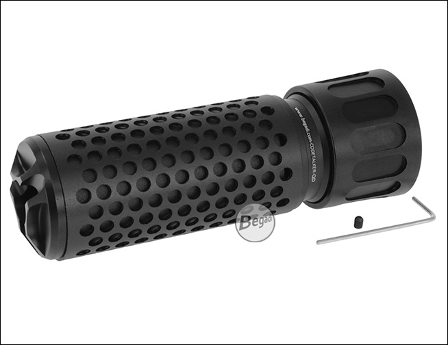 Begadi "Codetalker" Aluminium QD Silencer mit Flashhider und 14mm CCW Gewinde - Produktansicht 1