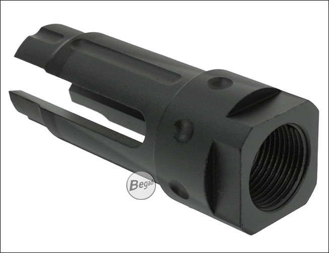 Begadi "Codetalker" Aluminium QD Silencer mit Flashhider und 14mm CCW Gewinde - Produktansicht 13