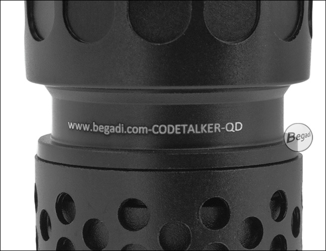 Begadi "Codetalker" Aluminium QD Silencer mit Flashhider und 14mm CCW Gewinde - Produktansicht 6