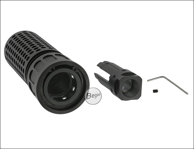 Begadi "Codetalker" Aluminium QD Silencer mit Flashhider und 14mm CCW Gewinde - Produktansicht 8