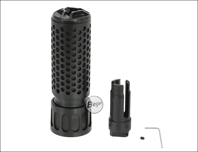 Begadi "Codetalker" Aluminium QD Silencer mit Flashhider und 14mm CCW Gewinde - Produktansicht 9