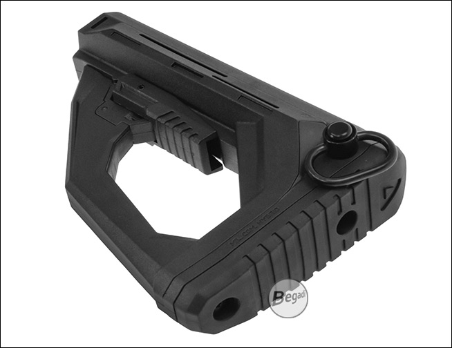 Begadi Universal M4 Schaft Banshee schwarz mit Sling Swivel