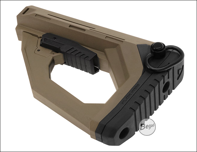 Begadi Universal M4 Schaft Banshee tan mit Sling Swivel