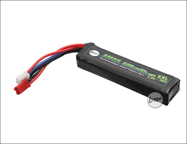 BEGADI - Begadi AMAX AEP LiPo Akku 7,4V 600mAh 30C mit JST