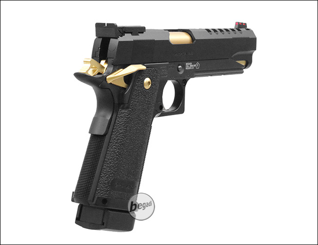 für WE, Marui, KJW etc. schwarz inkl Begadi Kunststoff Griffstück für Airsoft HiCapa Zubehör für WE, Marui, KJW etc. schwarz inkl Begadi Kunststoff Griffstück für Airsoft HiCapa Zubehör
