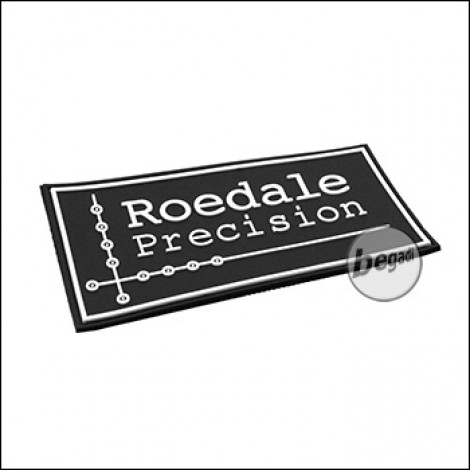 3D Abzeichen "ROEDALE" aus Hartgummi, mit Klett - schwarz