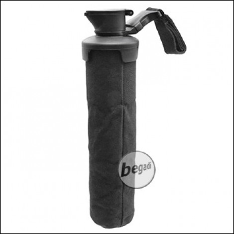BEGADI BB Flasche "Soft", geräuscharm, mit Gürtel- / Molle Montage (für bis zu 3000 BBs) -schwarz-