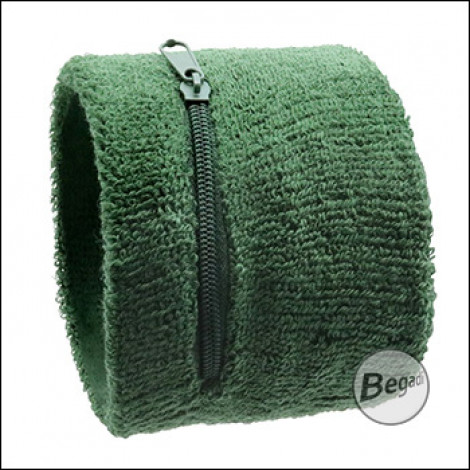 Begadi Wristband / Schweißband, mit eingesetzter Tasche -olive- (gratis ab 175 EUR)