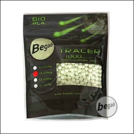 1.000 BEGADI BIO TRACER BBs 6mm 0,25g -grün-